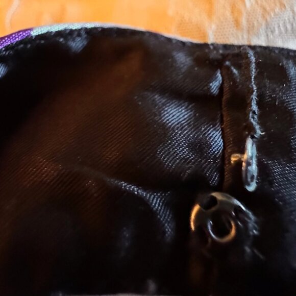 Tahari Purple Floral Sheath Dress Satin Polyester Blend, SZ 12, EUC - Picture 11 of 14